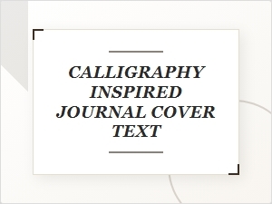 Calligraphy Inspired Journal Cover Text